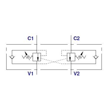 Double-acting counterbalance valve, type VBCD DE FL